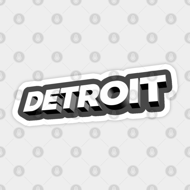 Detroit 3D Sticker by Blasé Splee Design : Detroit